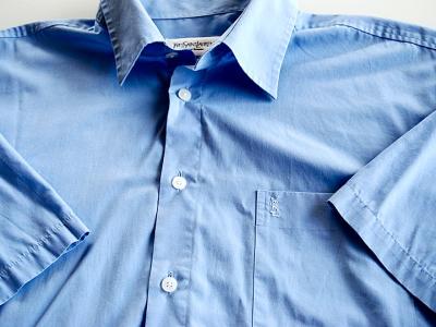 Camisa de manga corta - camisa de lujo - Yves Saint Laurent - YSL talla L