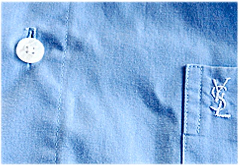 Camisa de manga corta - camisa de lujo - Yves Saint Laurent - YSL talla L