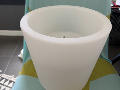 Lamp-illuminated wine cooler or flower pot