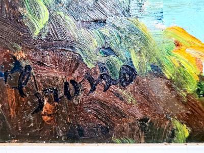 Landscape Painting, Mediterranean Art, Oil on Wood,