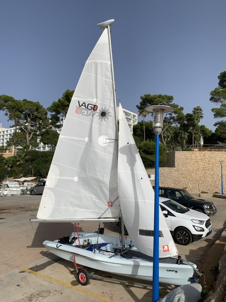 Laser Vago, top condition, 2022, location Mallorca northeast, incl. launch trolley, trailer