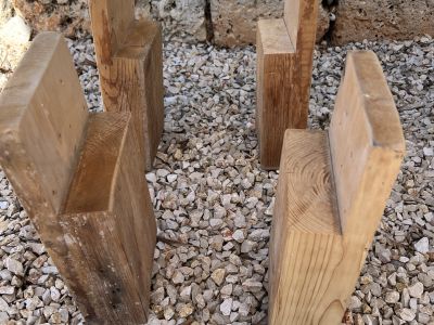 Lattenrost mit 4 Holzfüße zum Anschrauben, 1,40 x 2 m
