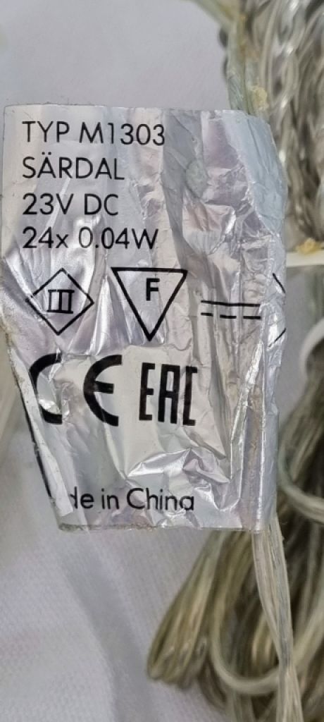 Guirnalda LED 3W  24 LED blanco cálido