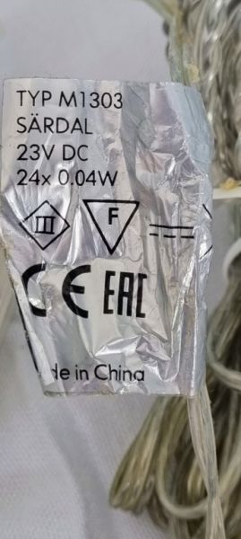 Guirnalda LED 3W  24 LED blanco cálido