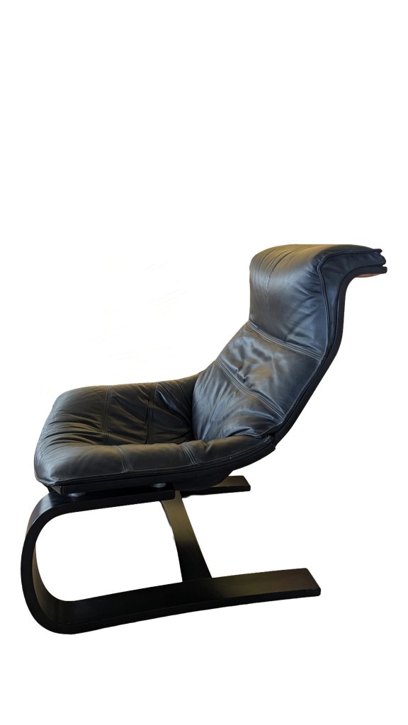 Sillón de cuero años 60-70 Åke Fribytter Nelo Sweden
