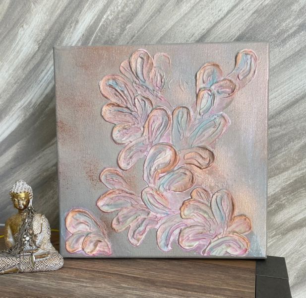 Canvas with bronze paint