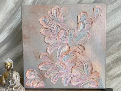 Canvas with bronze paint