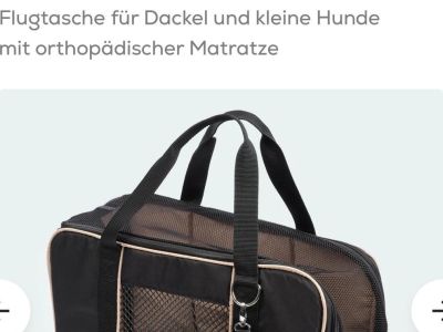 Leopolds Finest Flugtasche für kleine Hunde Neu wurde nie Benutz