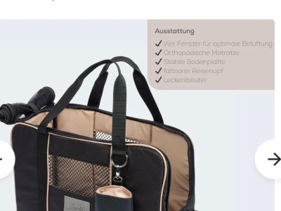 Leopolds Finest Flugtasche für kleine Hunde Neu wurde nie Benutz