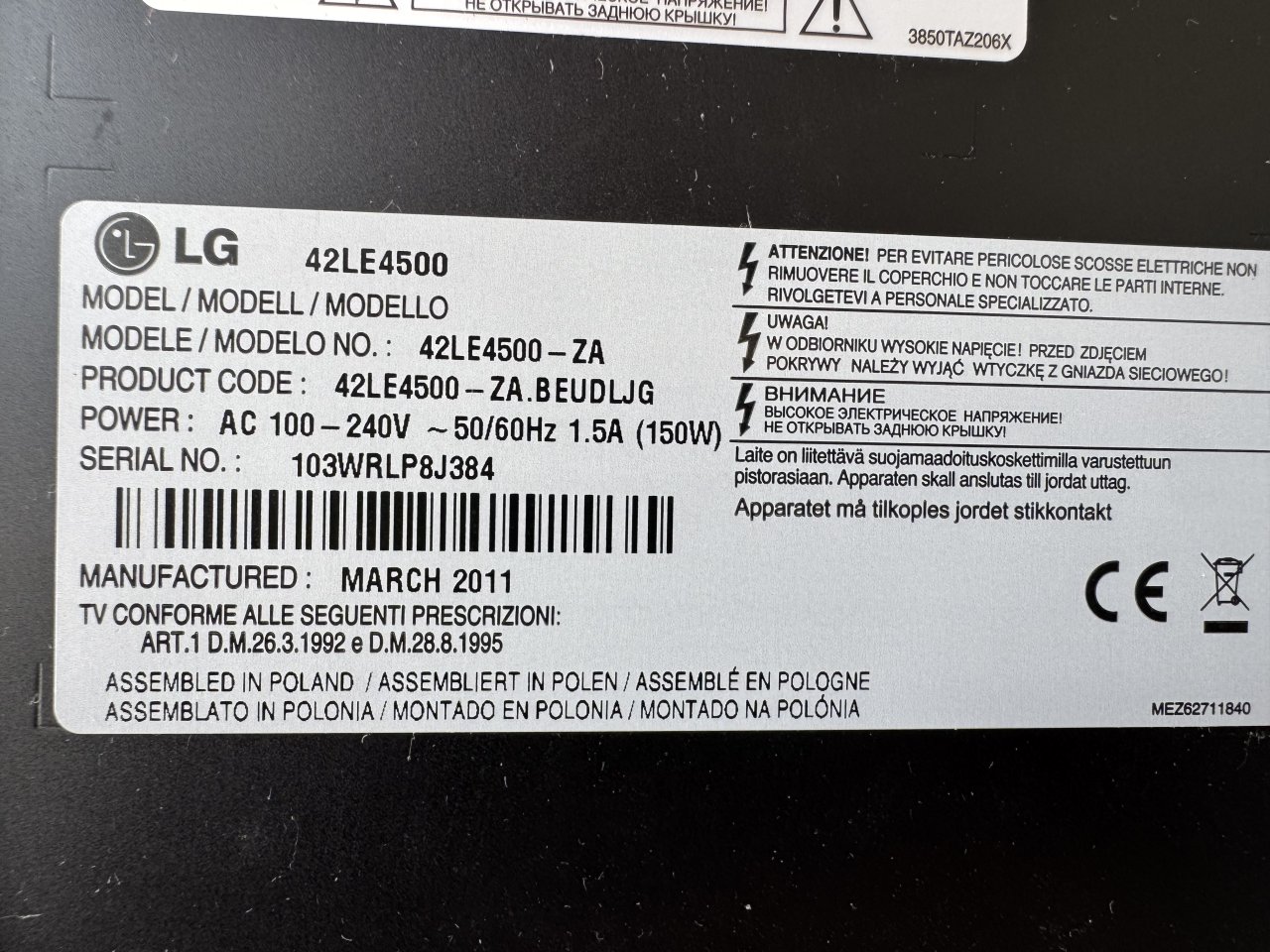 LG Fernseher 42 Zoll