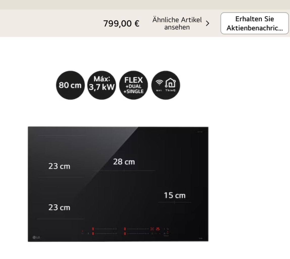 Placa de inducción LG CI5Z3025BN