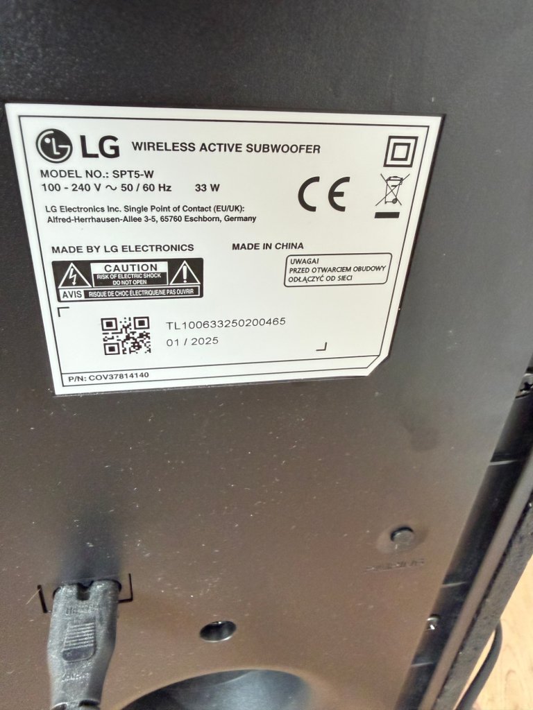 LG Soundbar S60TR 5.1 mit Subwoofer und Rücklautsprechern
