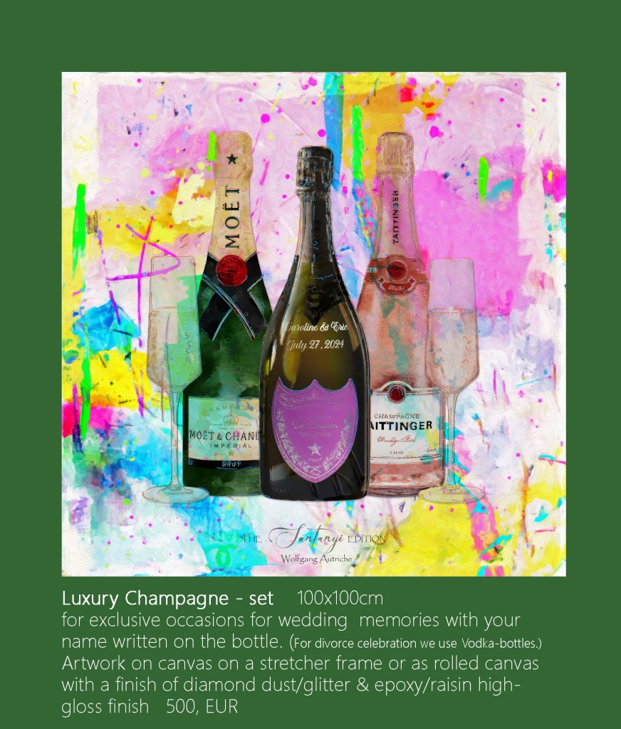 Luxury Champagne with Your Name - Art