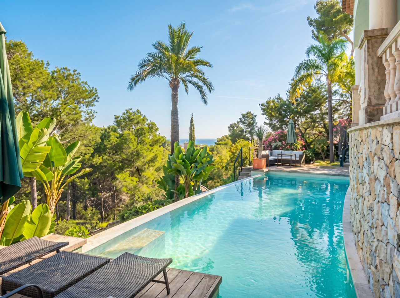 Villa de lujo en Costa D'en Blanes: Vistas panorámicas, piscina infinita y Spa