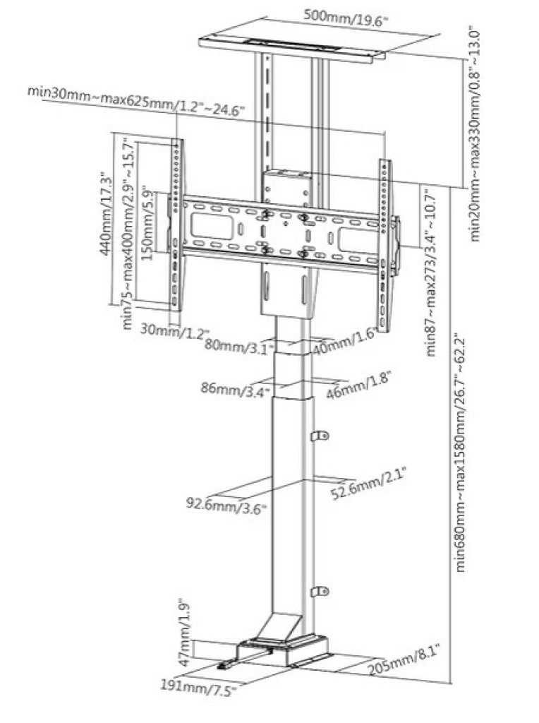 Maclean MC-866 TV Halterung mit Fernbedienung