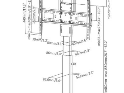 Maclean MC-866 TV Halterung mit Fernbedienung