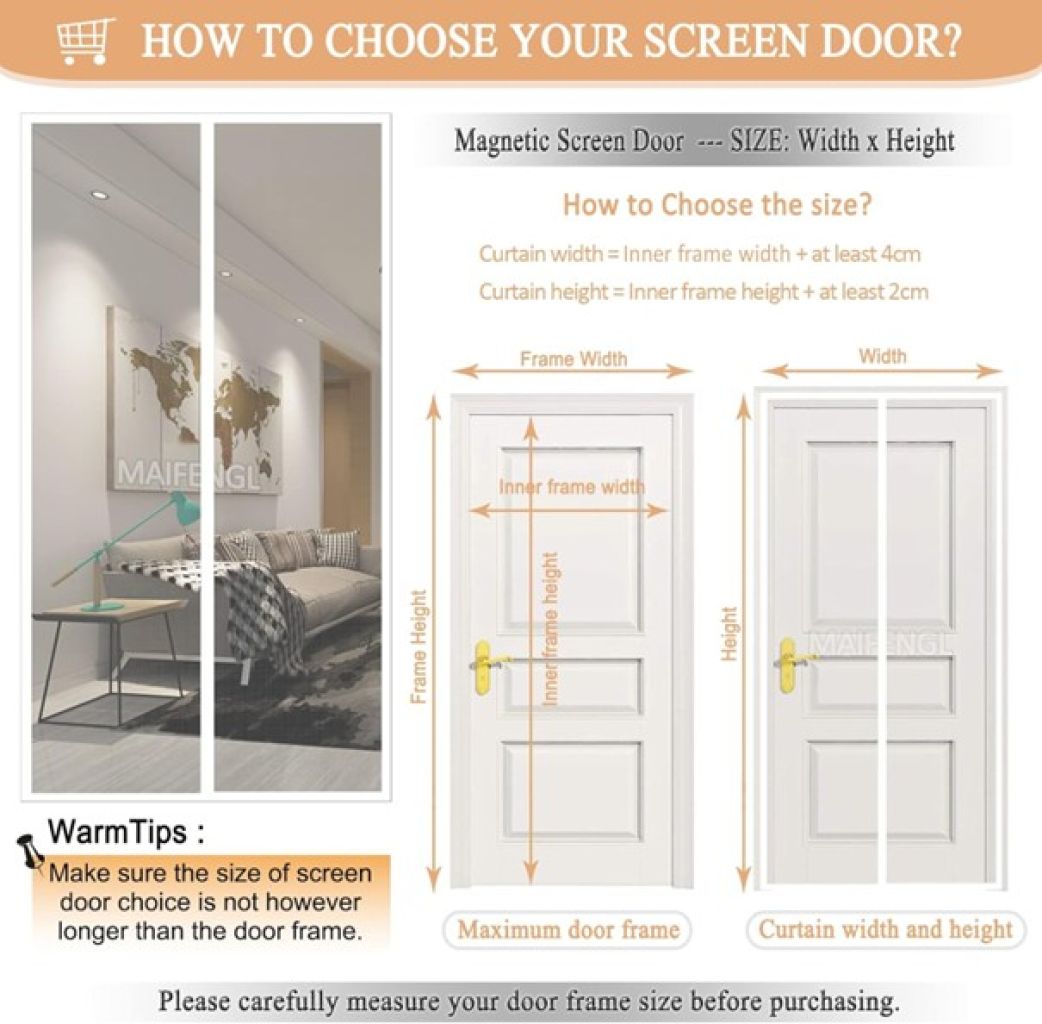 Puerta Mosquitera Magnética, Mosquitera para Puerta de Balcón, Cortina Antimoscas 205x205cm