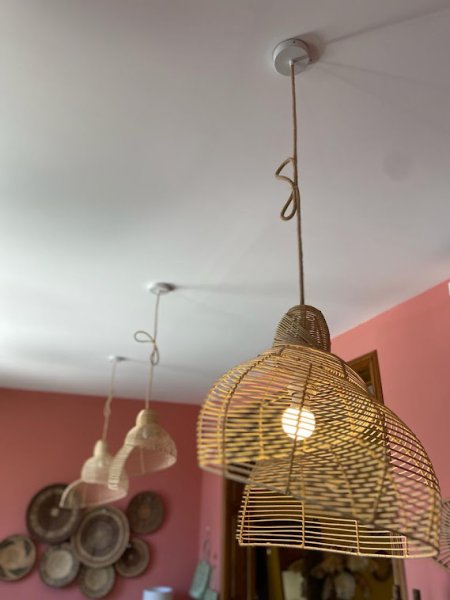 MAHE Homeware Rattan Lampenschirm "Snail" Grösse L neu