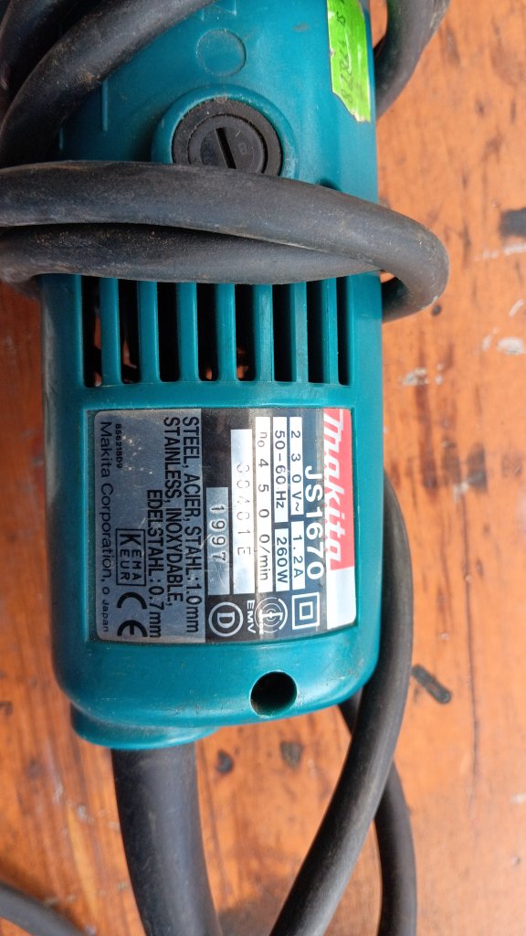 Juego de cizalla para chapa Makita JS1670 + 4 cuchillas de repuesto originales