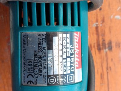 Juego de cizalla para chapa Makita JS1670 + 4 cuchillas de repuesto originales