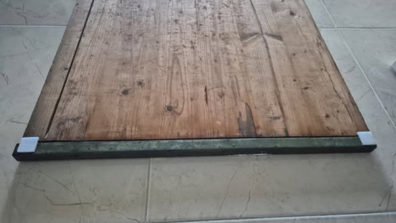 Mallorca Gemälde / Vintage-Holzdruck (100x58cm)