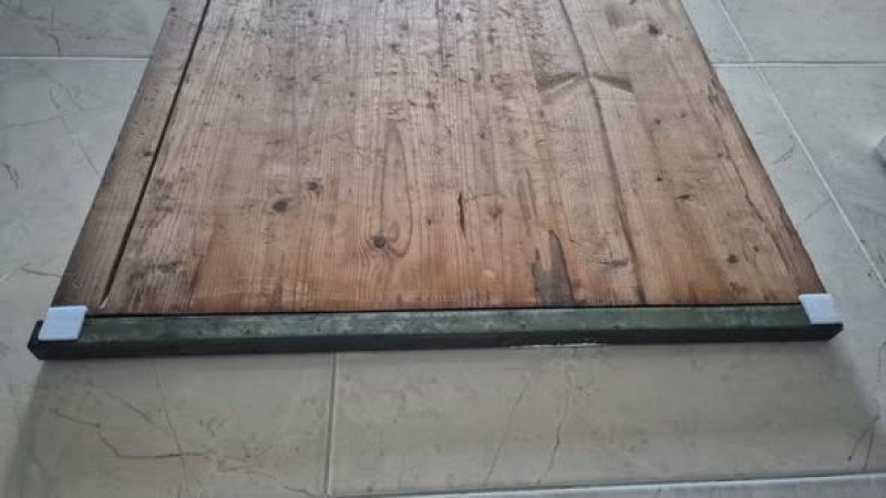 Mallorca Gemälde / Vintage-Holzdruck (100x58cm)