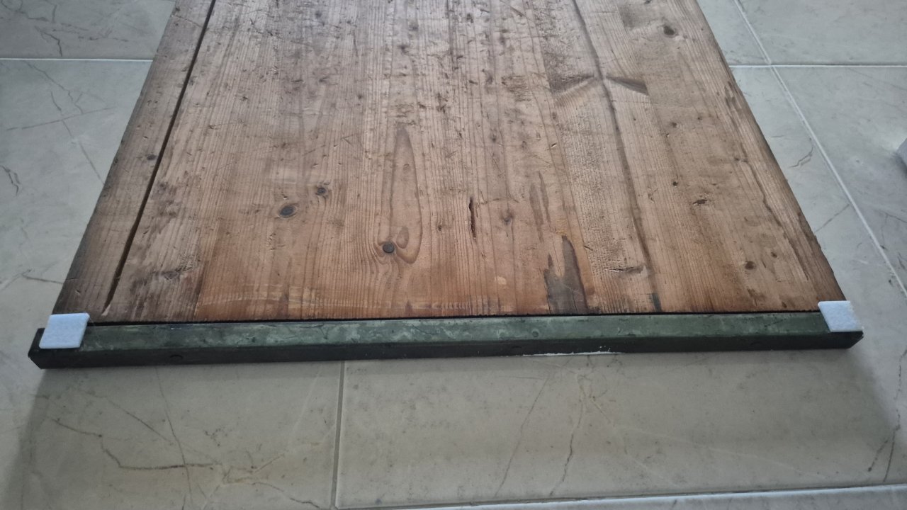 Mallorca Gemälde / Vintage-Holzdruck (100x58cm)