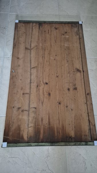 Mallorca Gemälde / Vintage-Holzdruck (100x58cm)