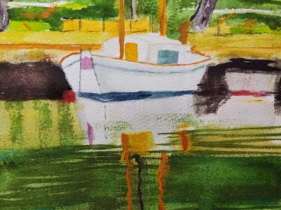 Marine Aquarell von Portocolom, neu