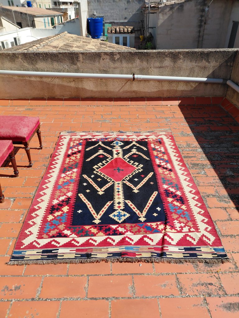 Moroccan Kilim Rug colorful Oriental