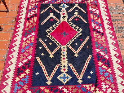 Moroccan Kilim Rug colorful Oriental