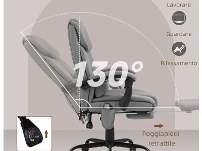 Massagesessel Bürostuhl grau