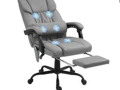 Massagesessel Bürostuhl grau (Vinsetto)