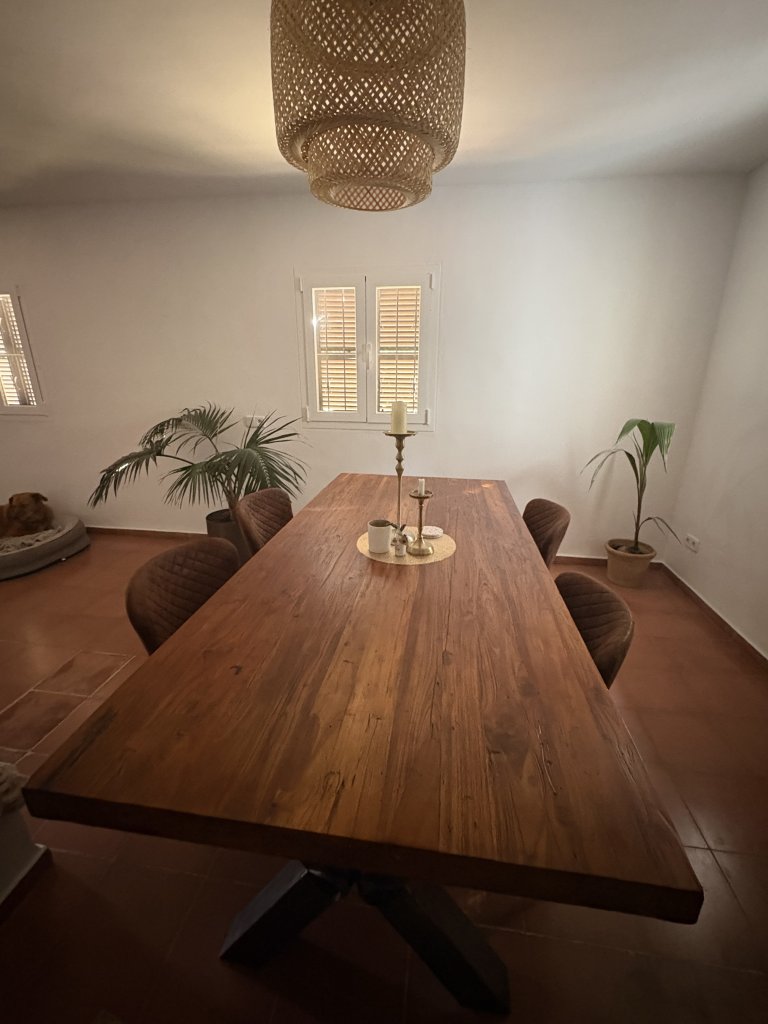 Solid Dining Table 220x100 cm