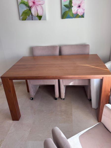 Solid wooden dining table, already disassembled
