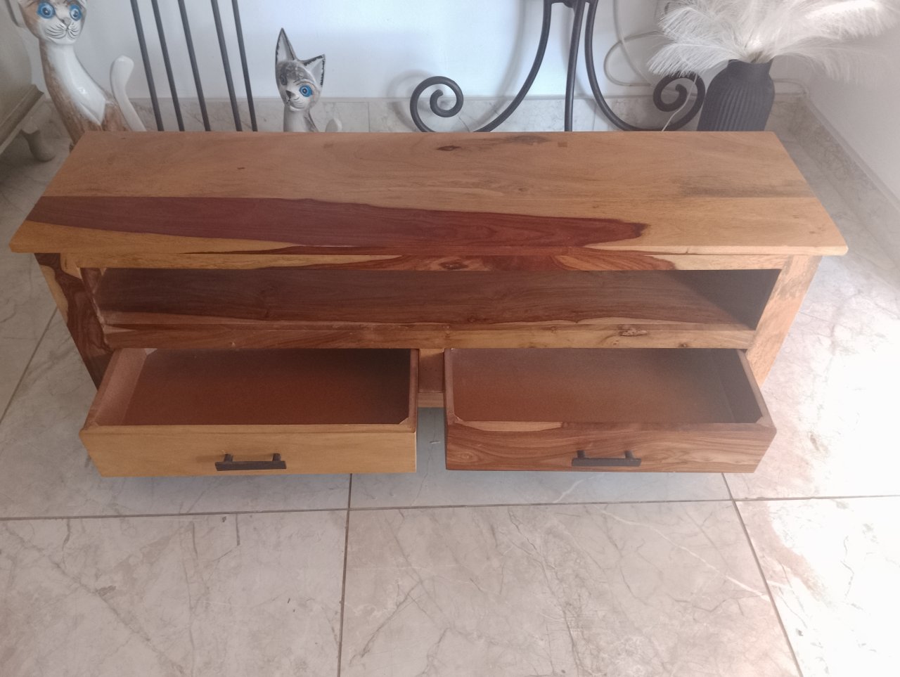 Mueble TV maciza de madera de sheesham