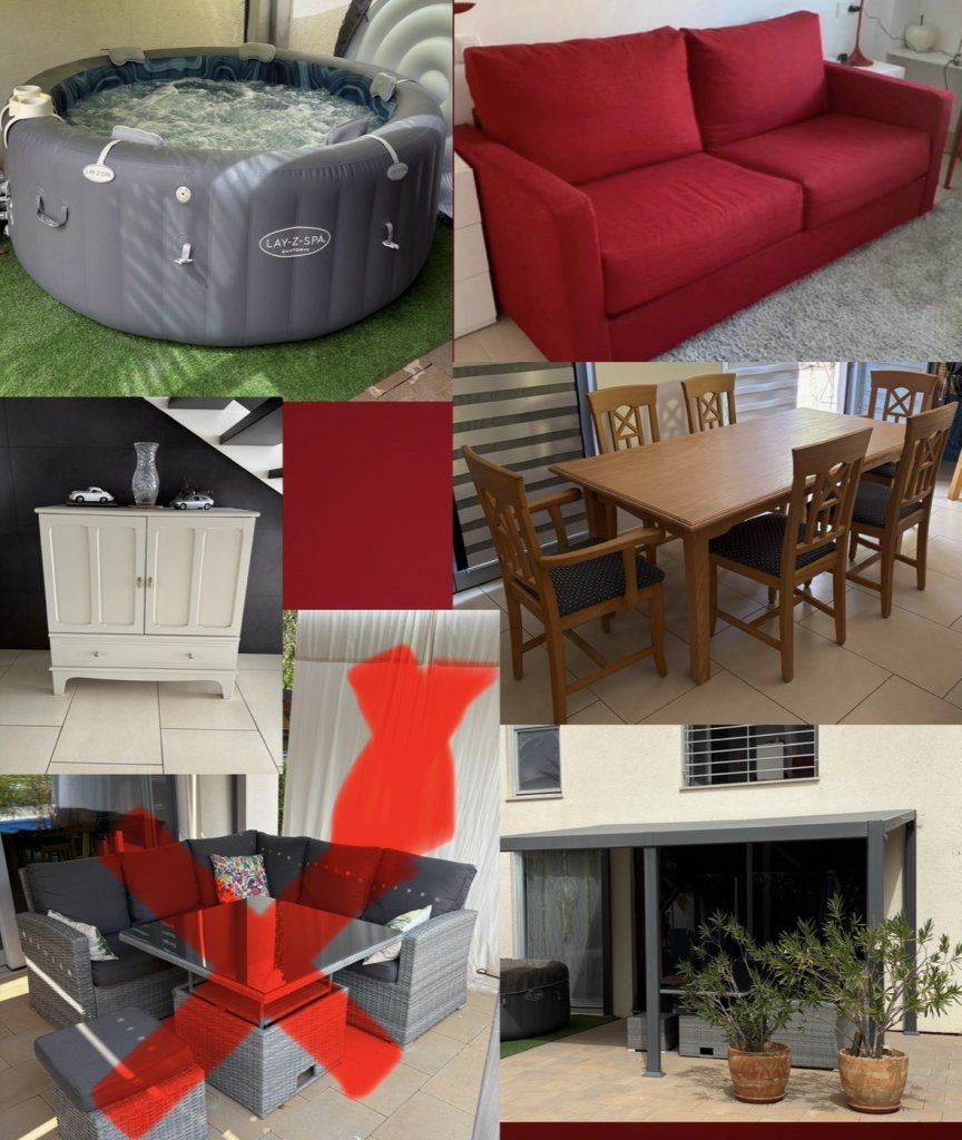 Mehrere Möbel, Bett,Couch,Kommode,Schrank,Pergola,Whirlpool,Grill,usw.