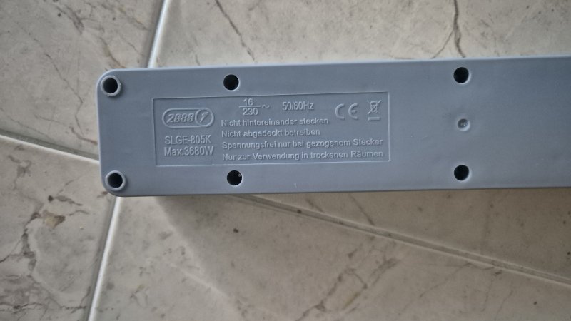 Mehrfachsteckdosenleiste 5fach mit Flachstecker (SLGE-805K)