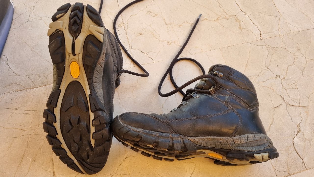 Meindl Ohio Lady Wanderschuhe / Stiefel Gr. 40,5 (UK 7)  Leder / Vibram