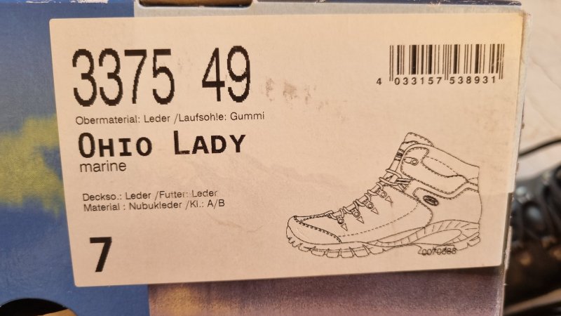 Meindl Ohio Lady Wanderschuhe / Stiefel Gr. 40,5 (UK 7)  Leder / Vibram