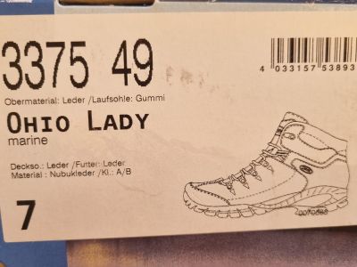 Meindl Ohio Lady Wanderschuhe / Stiefel Gr. 40,5 (UK 7)  Leder / Vibram