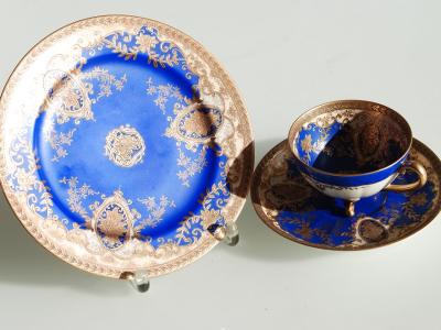 Meito Porzellan, Handwerkskunst, handbemalt, Vitrinen Stück