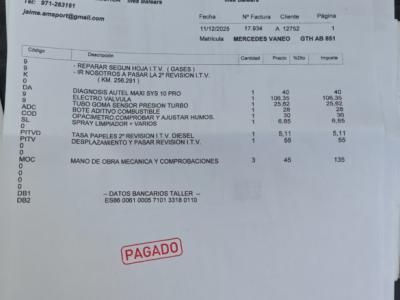 Mercedes Benz Vaneo diésel, 08/2004, 91 CV, ITV hasta 09.12.26, azul, enganche de remolque - 990 € negociable