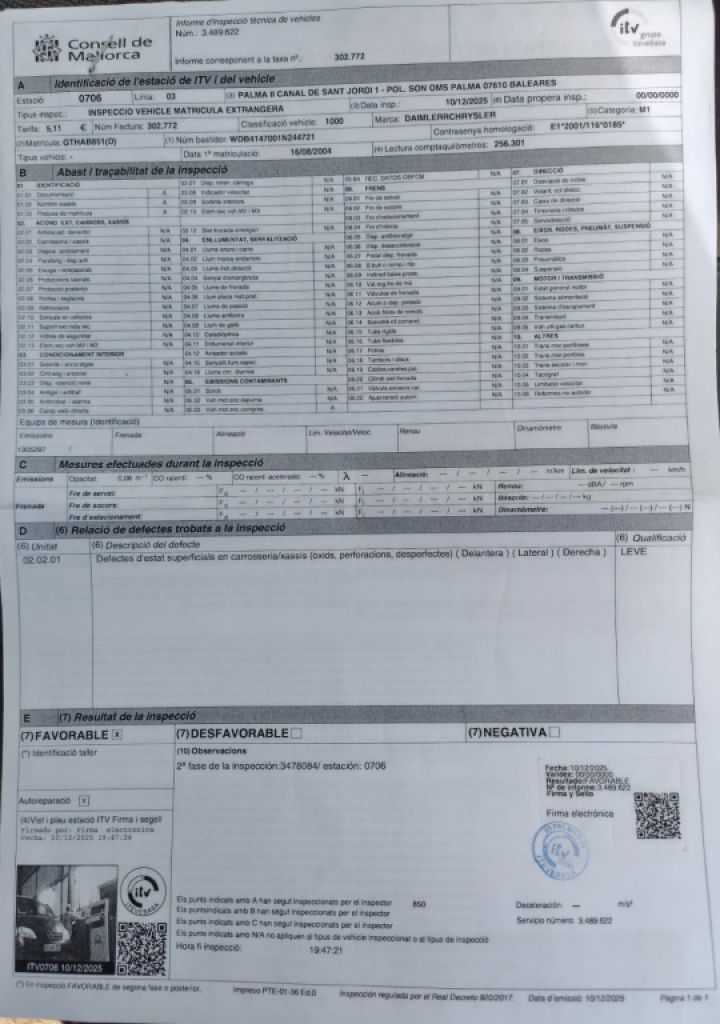 Mercedes Benz Vaneo Diesel, 08/2004, 91 hp, TÜV valid until 09.12.26, blue, tow hitch & car trailer