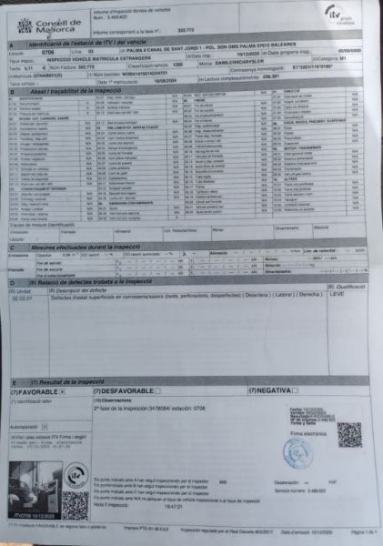 Mercedes Benz Vaneo Diesel, 08/2004, 91 hp, TÜV valid until 09.12.26, blue, tow hitch & car trailer