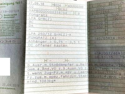 Mercedes Benz Vaneo Diesel, 08/2004, 91 hp, TÜV valid until 09.12.26, blue, tow hitch & car trailer