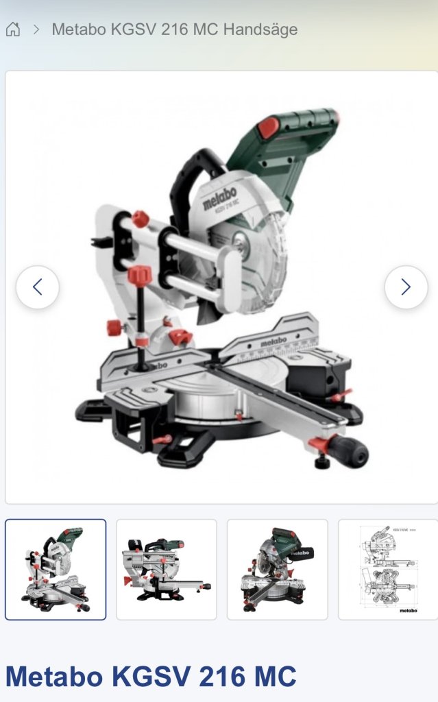 Metabo KGSV 216 MC Zug - Kappsäge neu !!!!