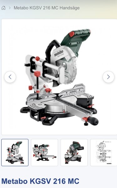 Metabo KGSV 216 MC Zug - Kappsäge neu !!!!