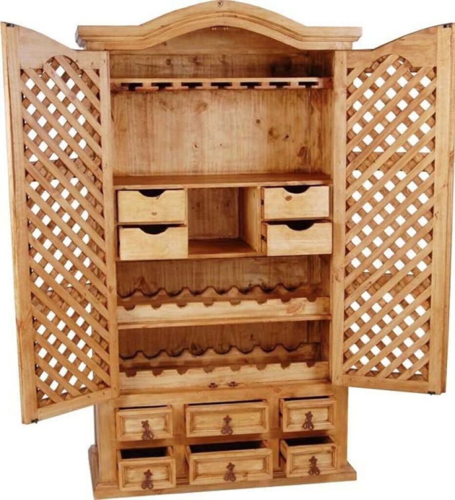 Mexican bar cabinet.