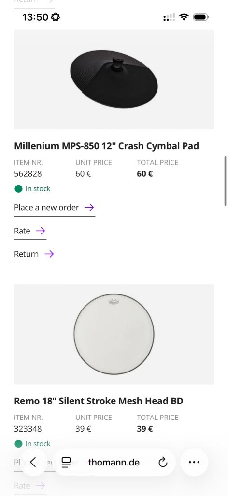 Millenium MPS-750X Pro E-Drum Set + umfangreiches Zubehör